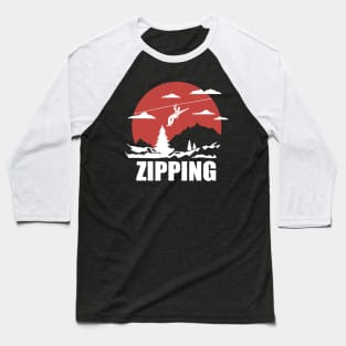 Zipline Adventure Ziplining Ziplines Gift Baseball T-Shirt